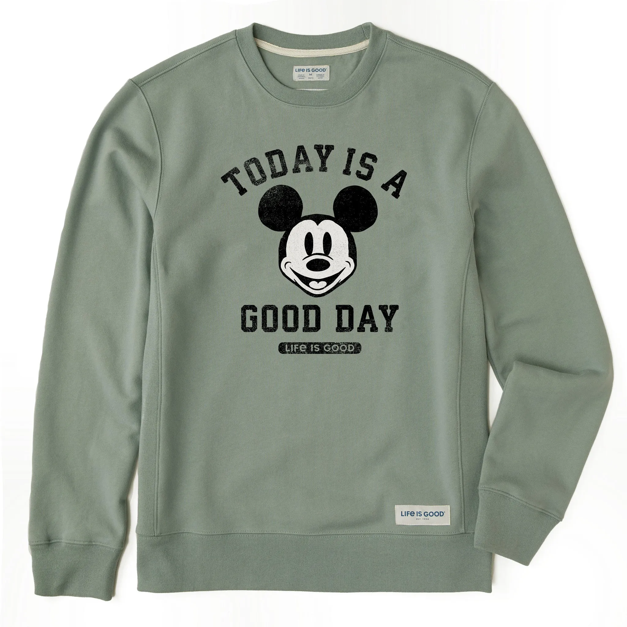 All-Day Wear Men's Steamboat Willie Good Day Simply True Fleece Crew
