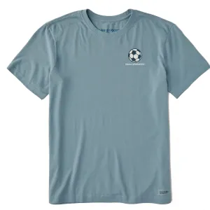 Sporty Layers Collared Men's Goal Oriented Soccer Short Sleeve Crusher Tee