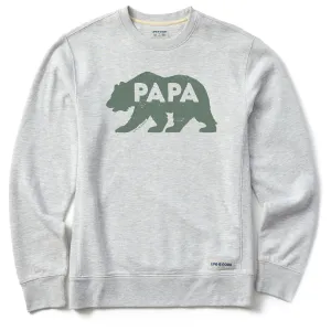 single layer Men's Papa Bear Solid Simply True Fleece Crew