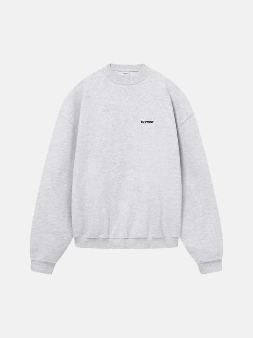 Silk Crewneck Oversize Sweatshirt Cloudy Grey