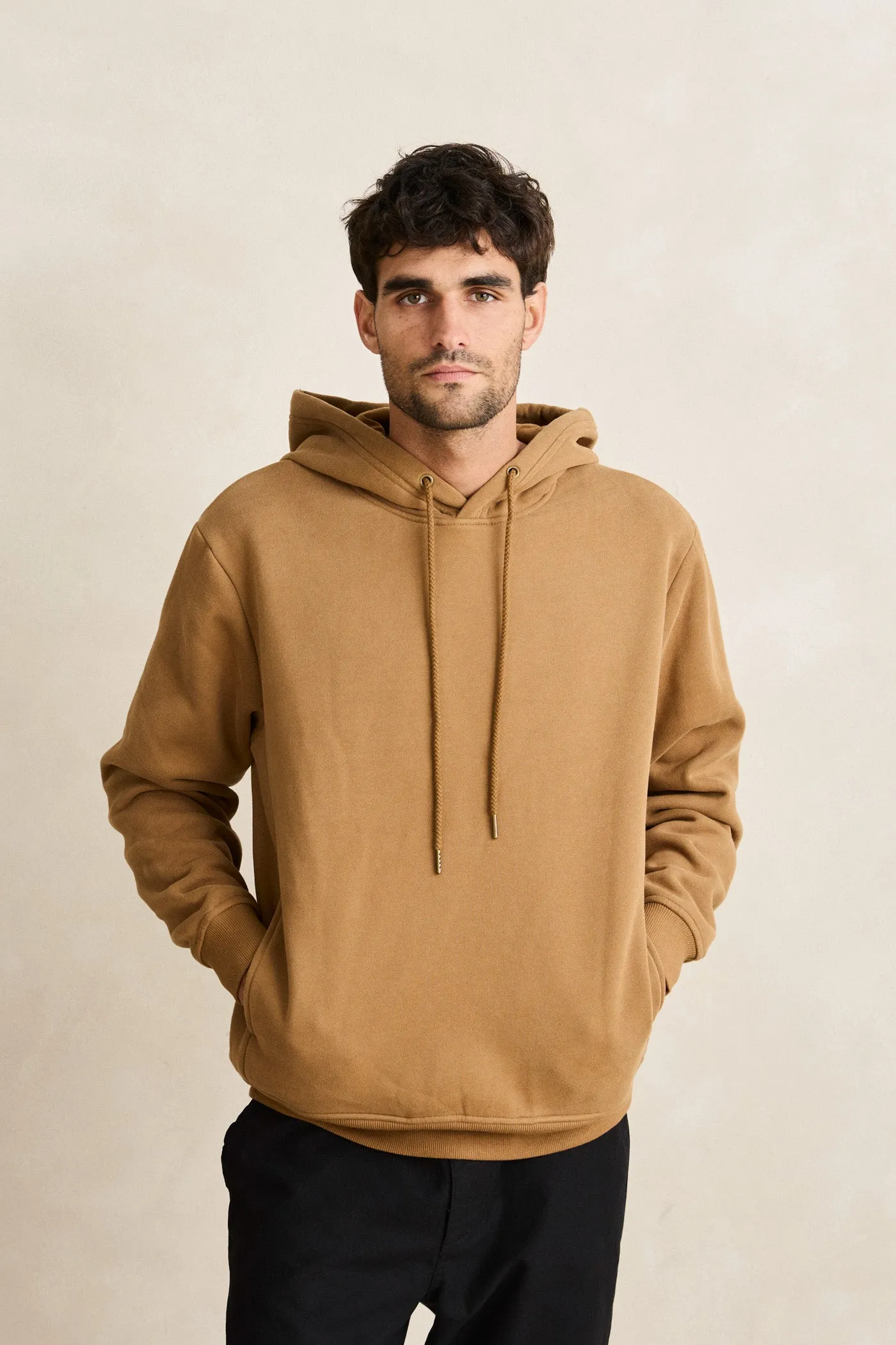 Classic Fleece Hood Ochre Core Sporty