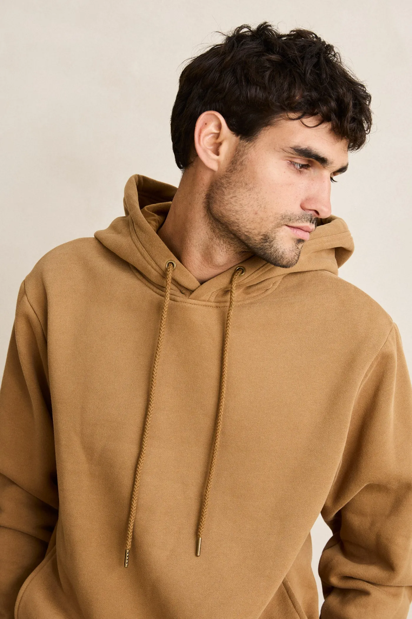 Relaxed Layer Classic Fleece Hood Ochre