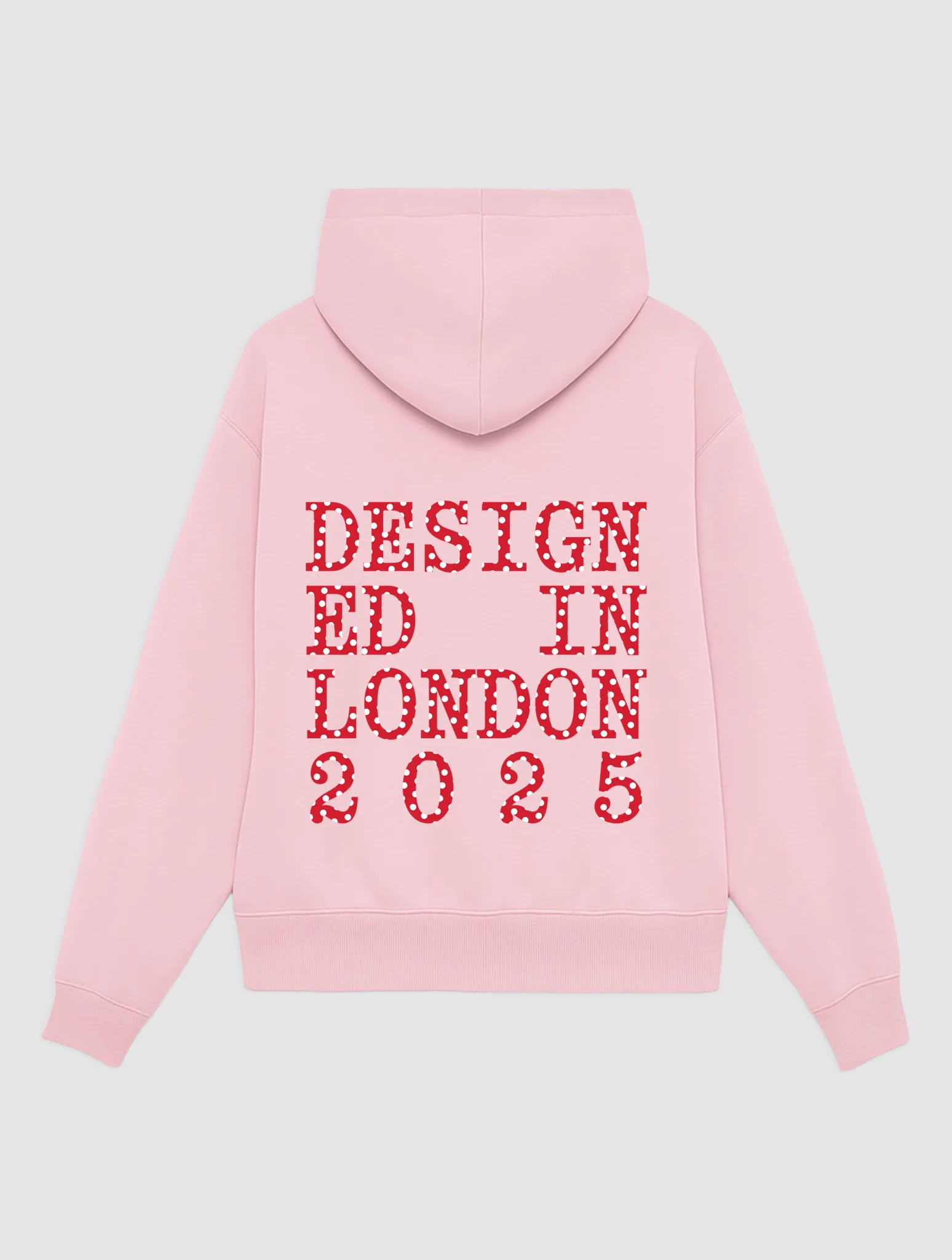 designed in london pink hoodie Beach Style