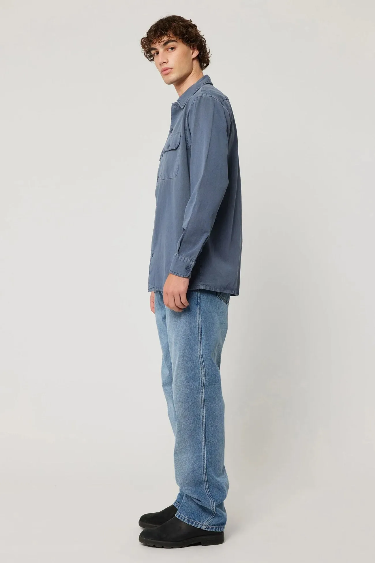 AllWeatherComfort Ezy Trade Long Sleeve Shirt Washed Blue