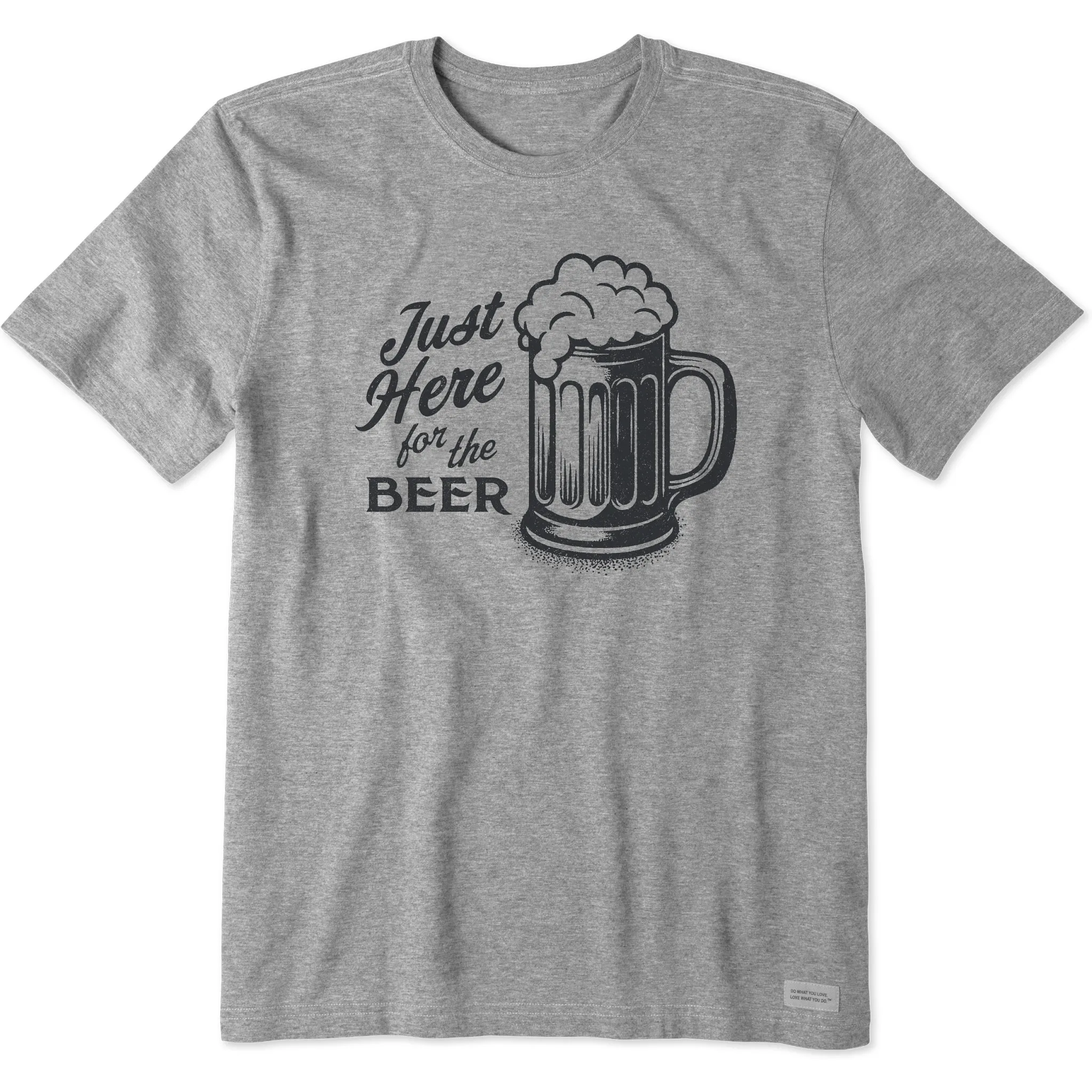 Men's Here for the Beer Short Sleeve Tee Seasonal Staple Double Stitched Seams