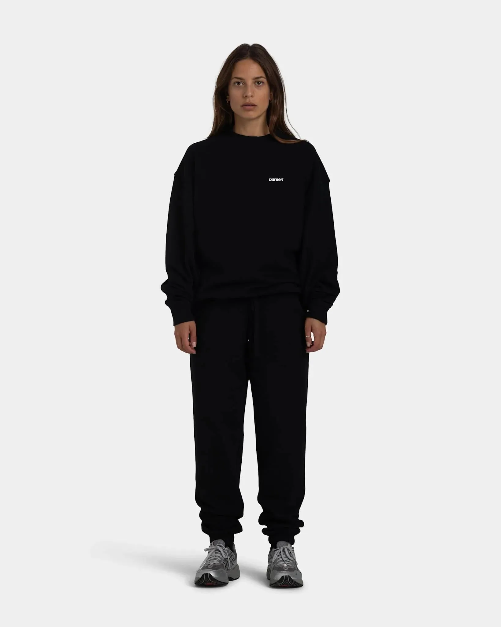 goes with leggings product holiday wear celebration Oversize Logo Sweatshirt Black