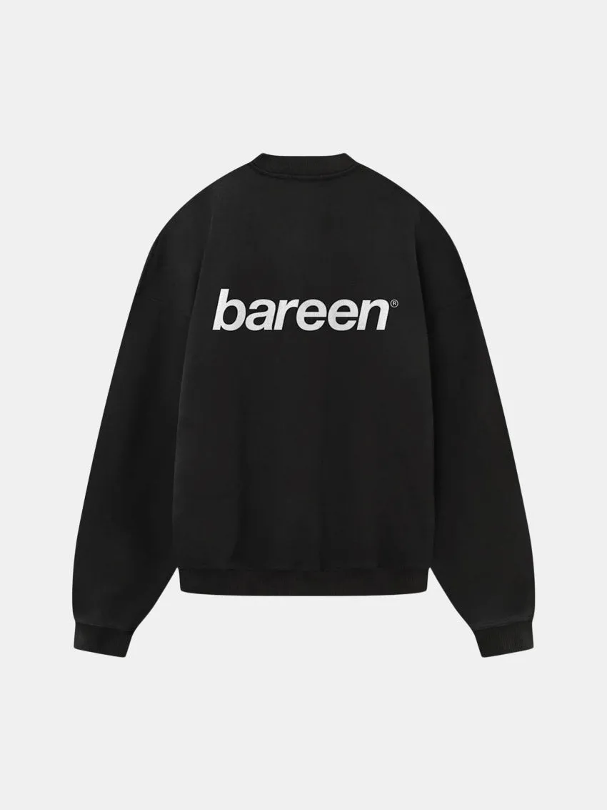 product promotion clip accents Oversize Logo Sweatshirt Black