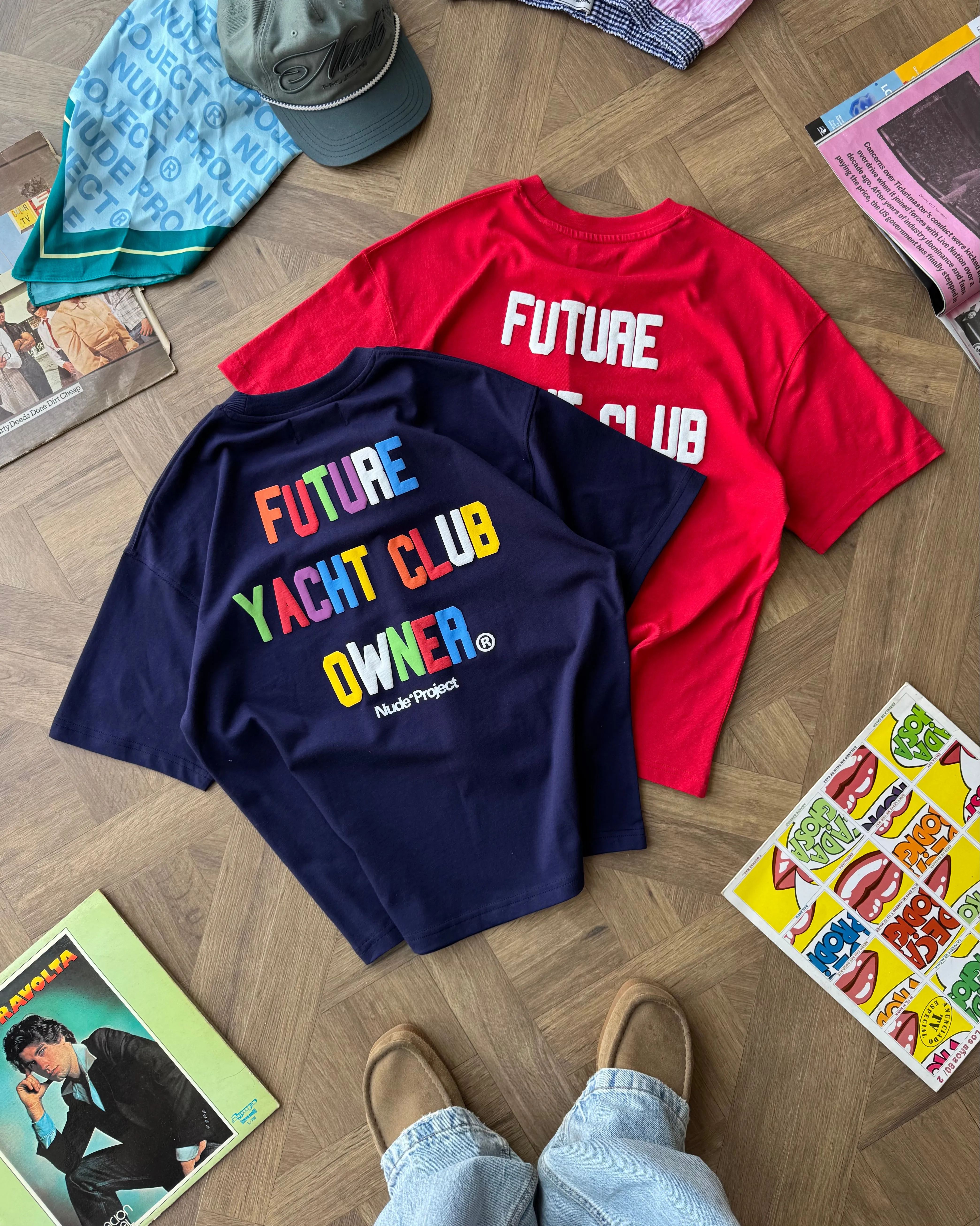 Minimalist fashion ReinforcedNeckline Yate Tee Navy