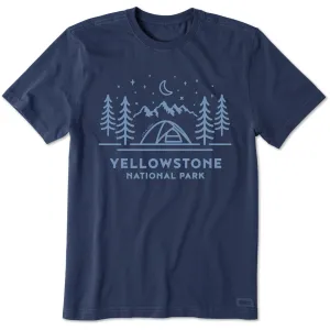 Comfort and Ease Men's Yellowstone Camping Scene Short Sleeve Crusher Tee