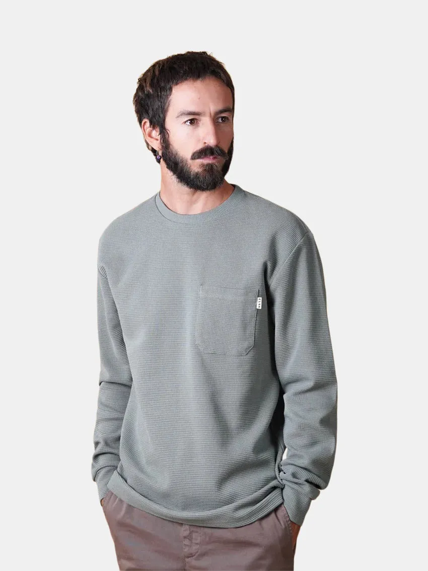 product label information shrink-resistant Waffle Sweatshirt