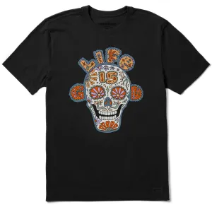Fashion Top Men's Skull Short Sleeve Crusher Tee