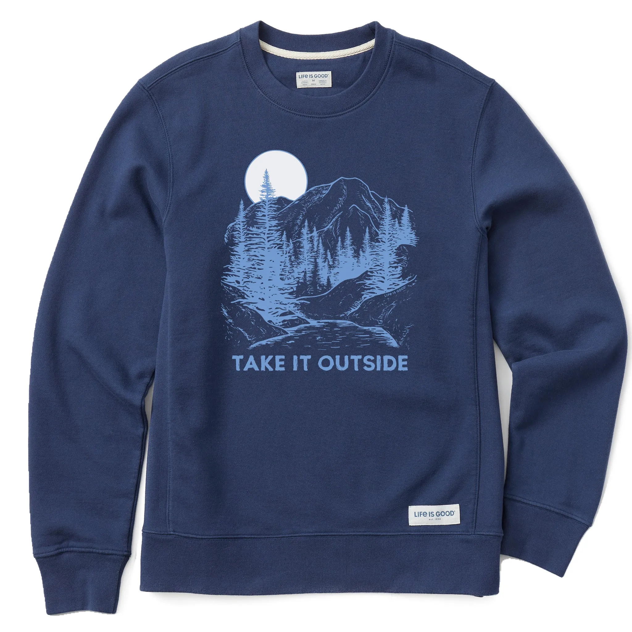 lanyard accents Men's Take it Outside Mountains Simply True Fleece Crew