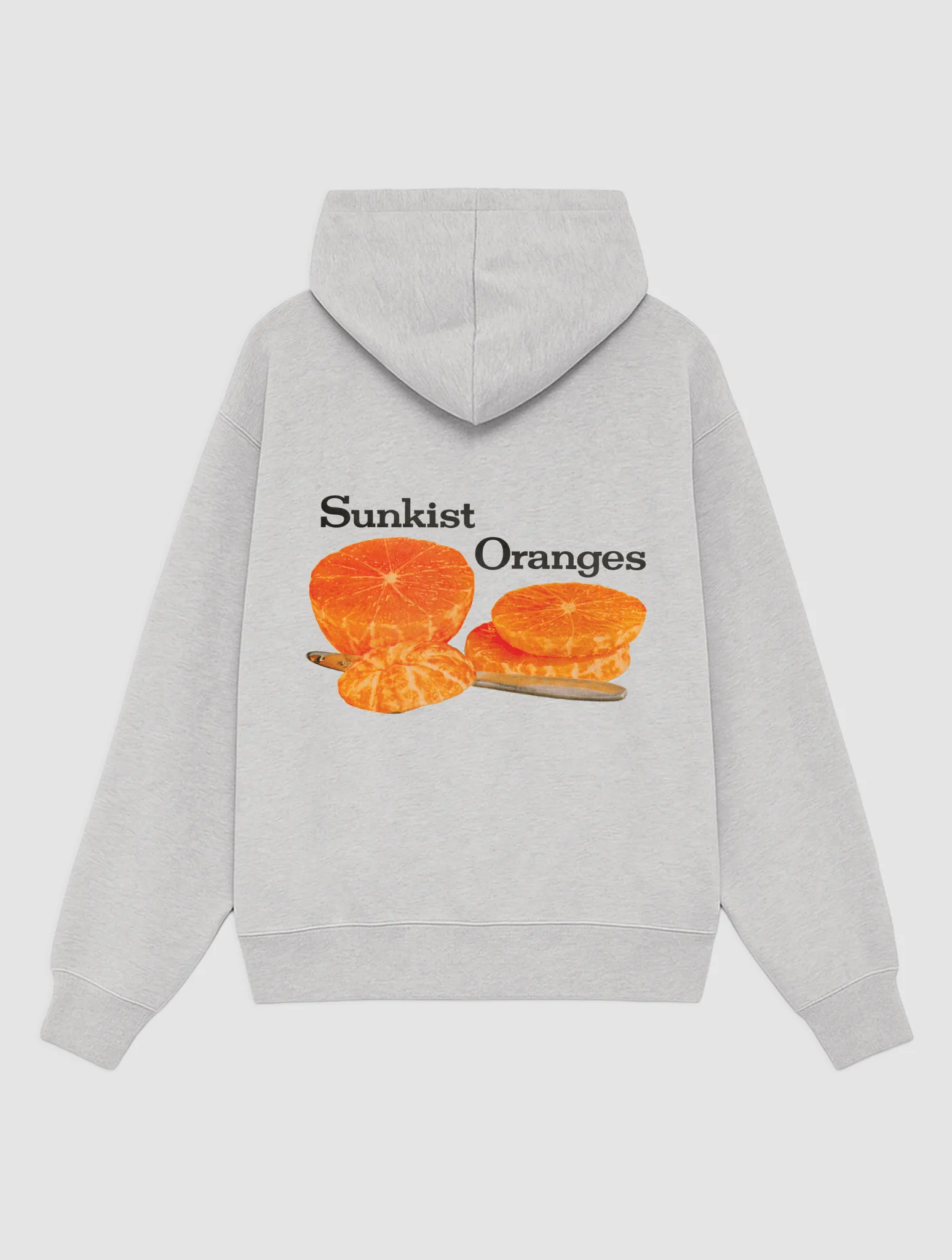 sunkist oranges grey hoodie Windproof Design
