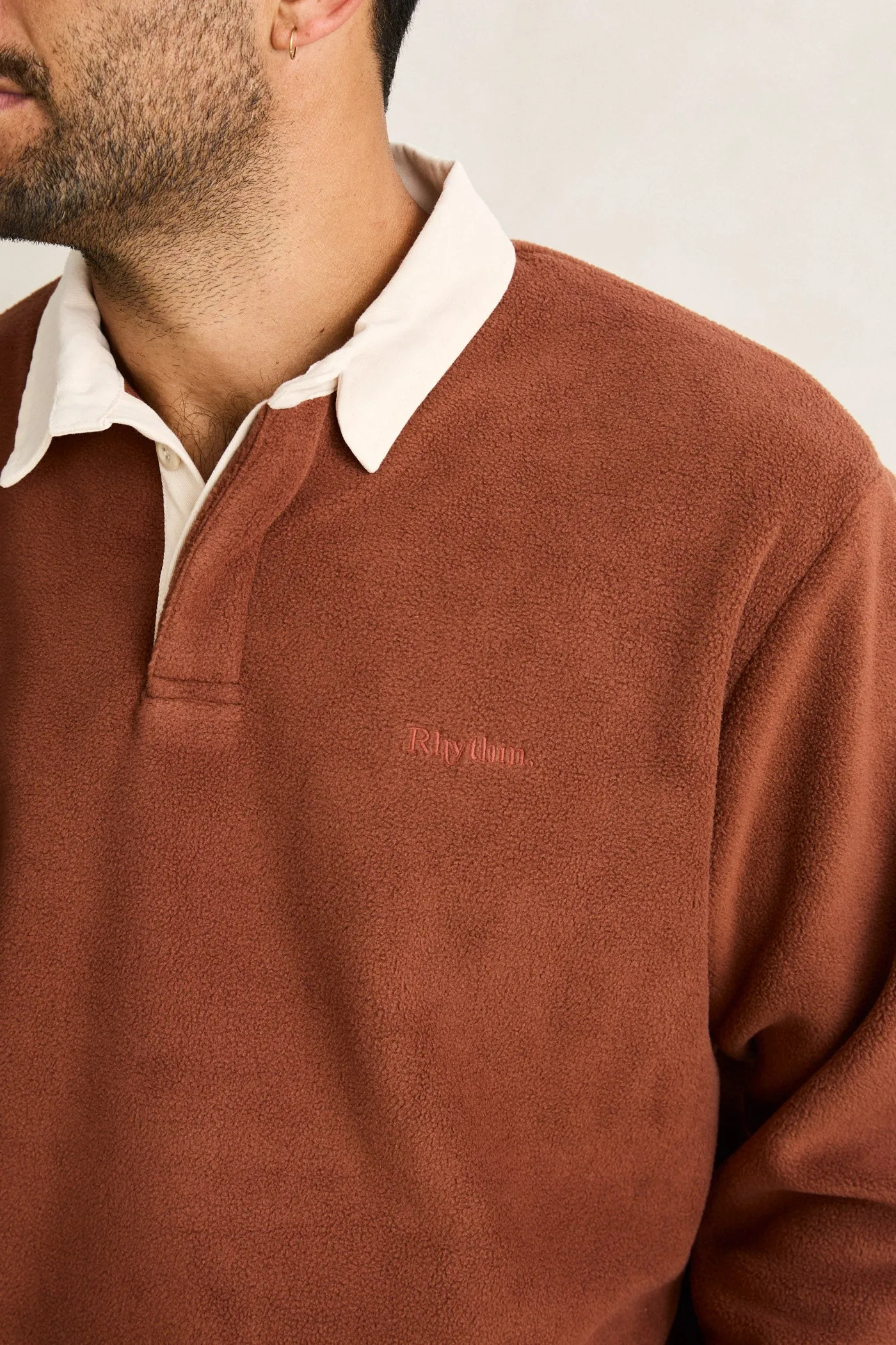 Chasm Polo Fleece Baked Clay Cozy Texture product sporty appeal
