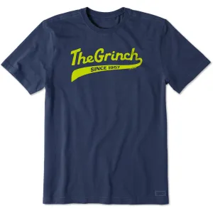 On-the-Go Fashion Comfy Base Men's The Grinch Ballyard Script Short Sleeve Crusher Tee