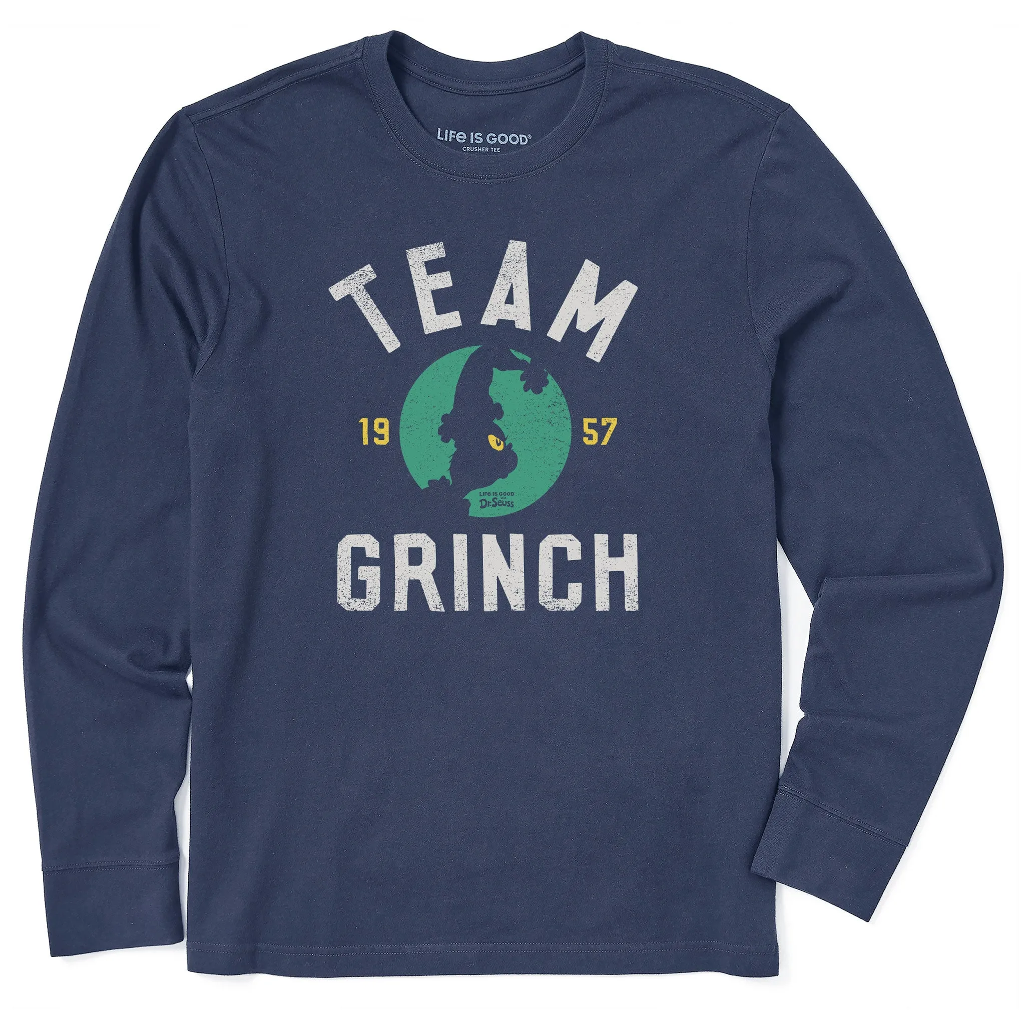 Daily Outfit Style Leather combination Men's Team Grinch Long Sleeve Crusher Tee