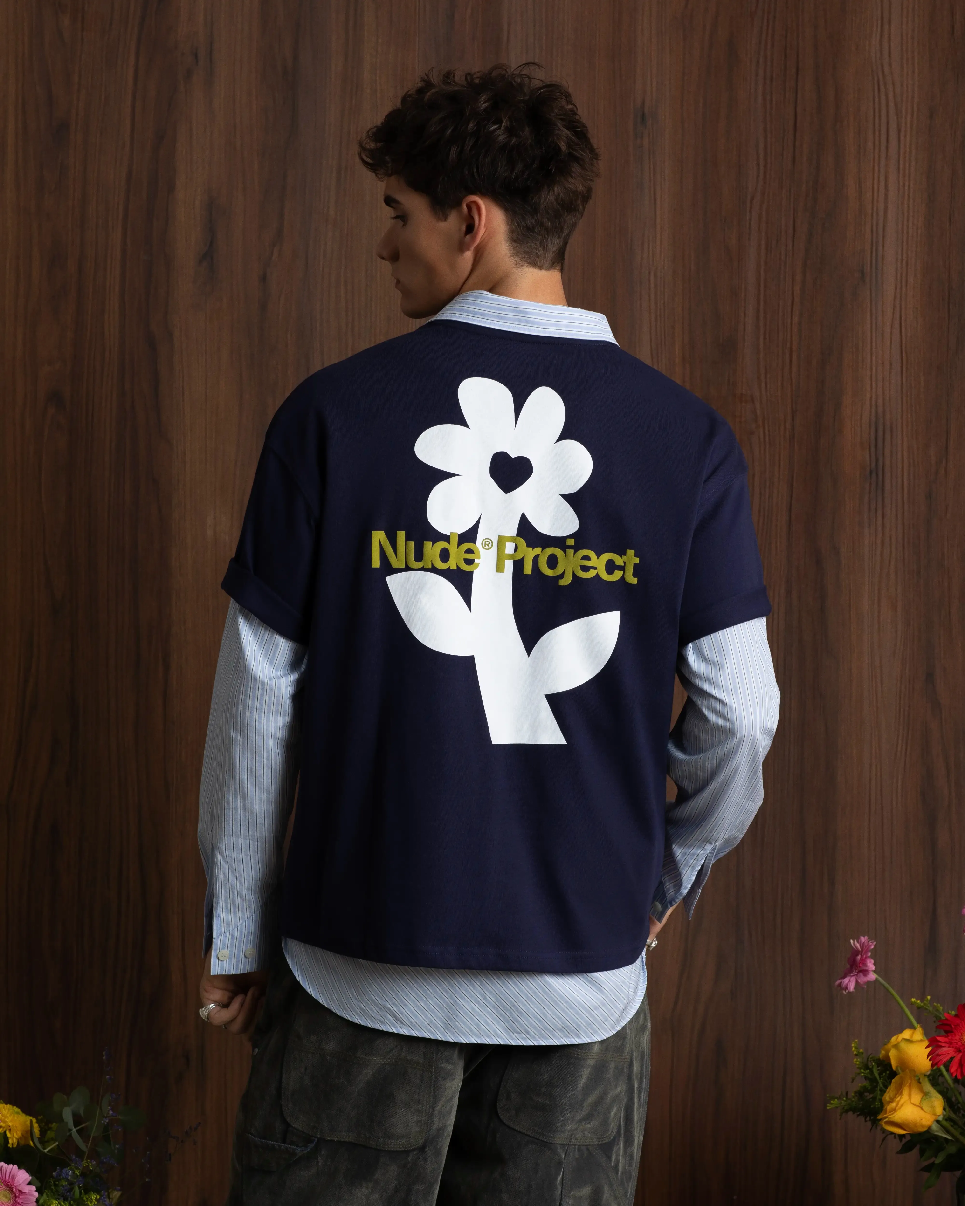 Sunny Tee Navy Breathable Material Street Style Trend