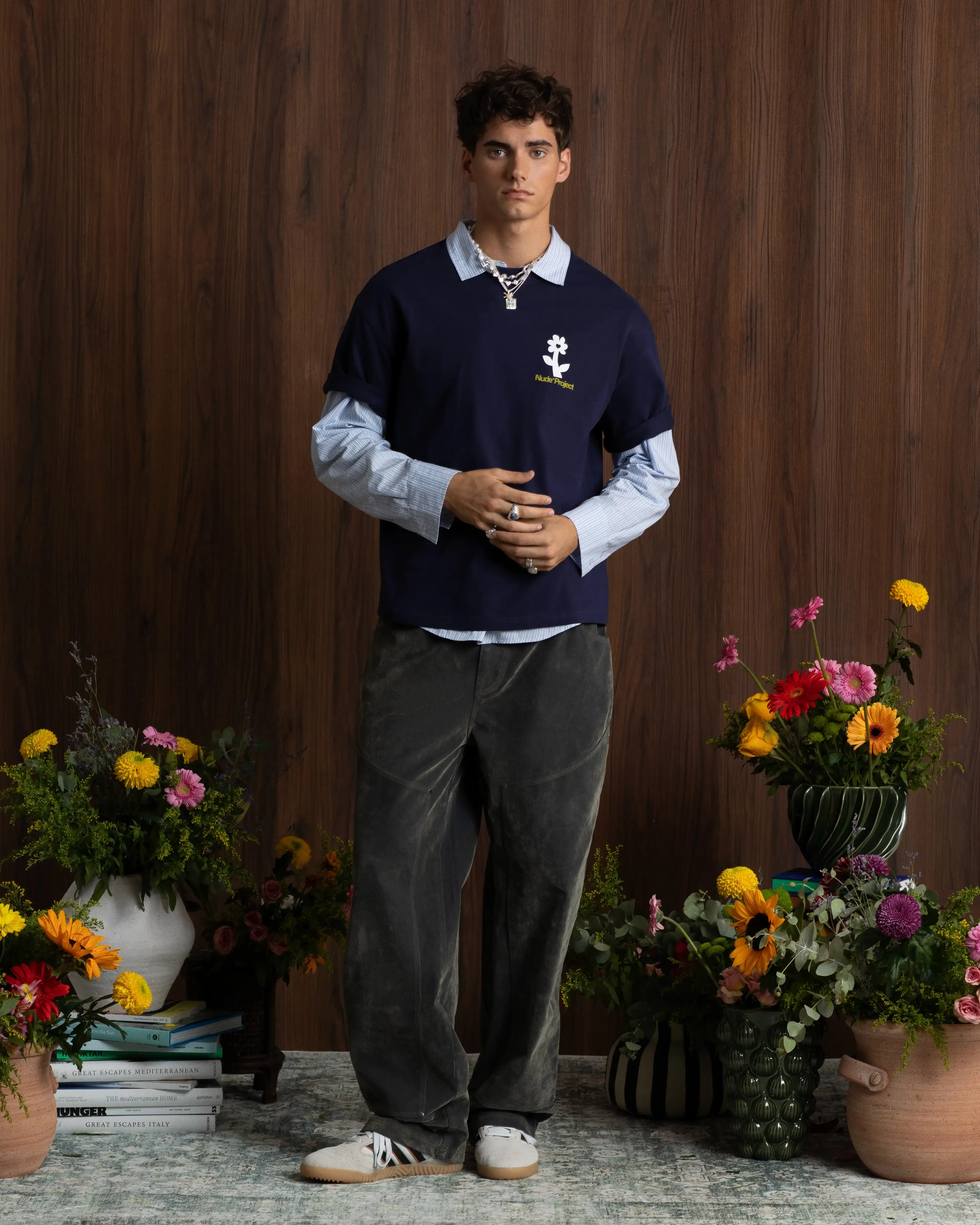 Sunny Tee Navy Breathable Waistband