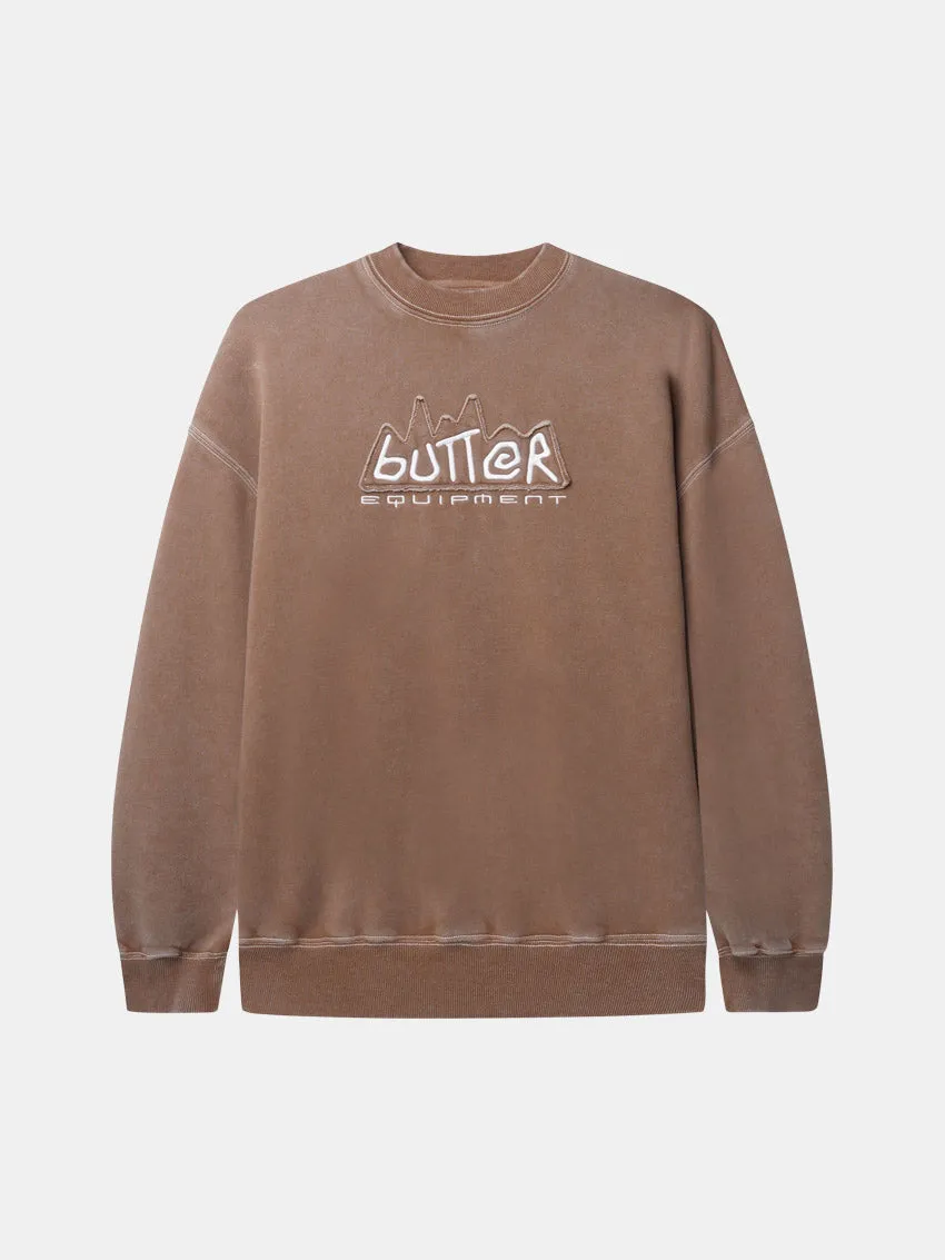 Versatile Comfort product customer retention Equipment Applique Sweatshirt Washed Brown