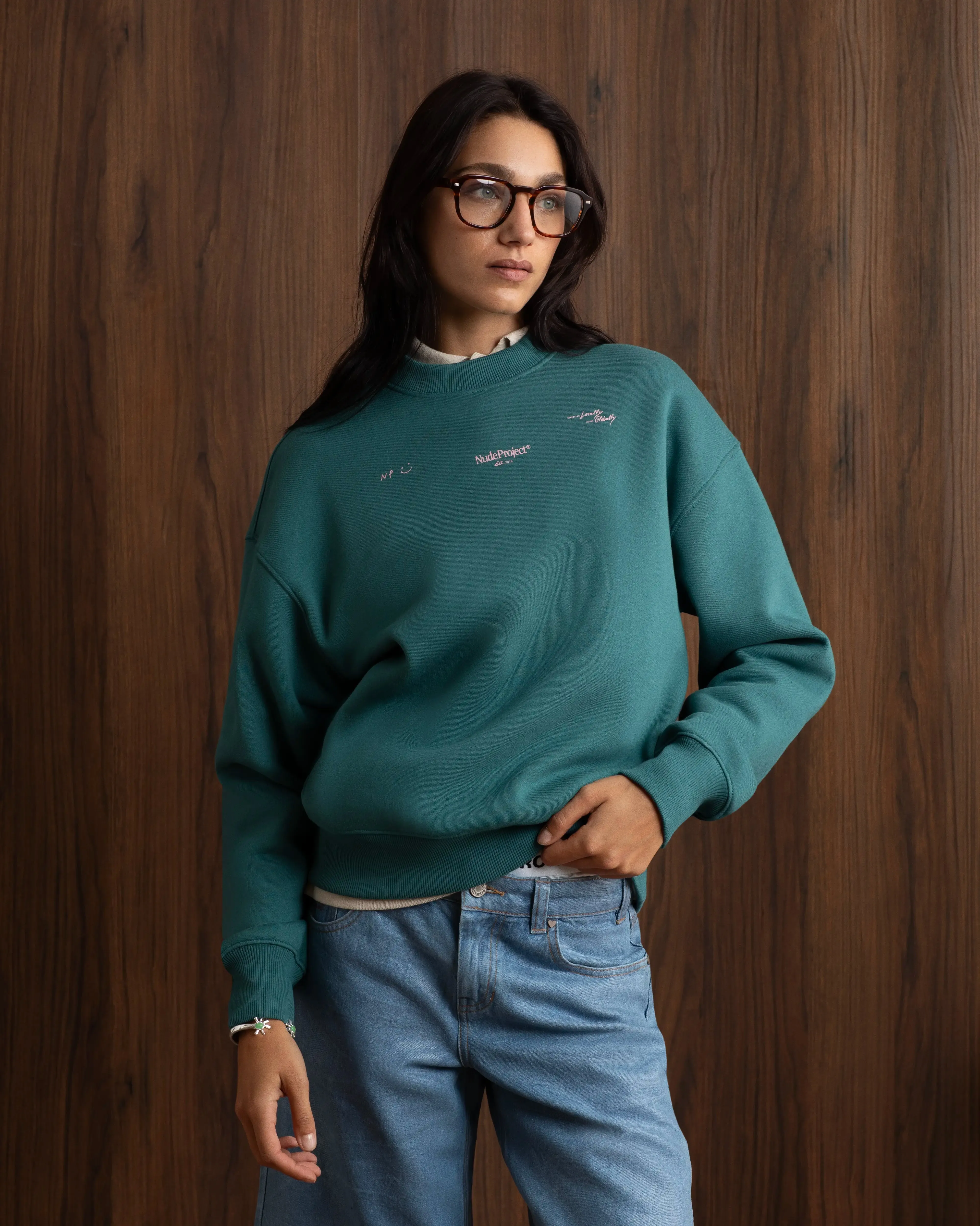 Anti Pilling Comfy Design Global Soon Sweatshirt Green