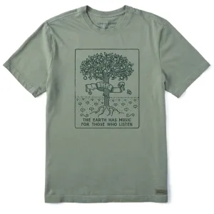 Men's The Earth Has Music Trees Short Sleeve Tee Subtle Logo Placement