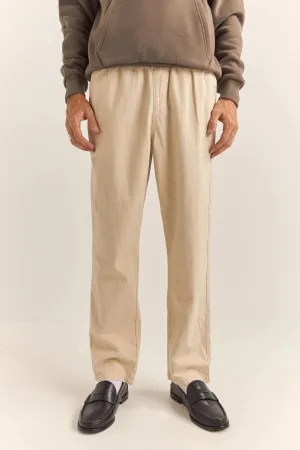 Linen Jam Pant Bone Tailored Silhouette Weekend Wear