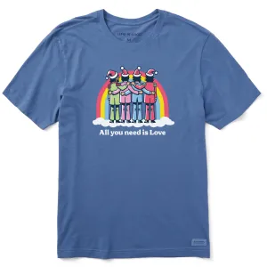 Men's This Christmas, All You Need is Love Short Sleeve Crusher Tee TemperatureRegulating