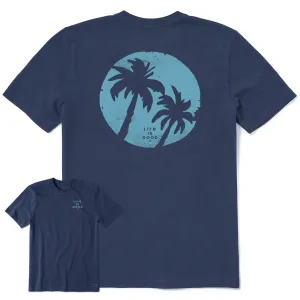 Men's Two Palms Circle Short Sleeve Tee crew neck