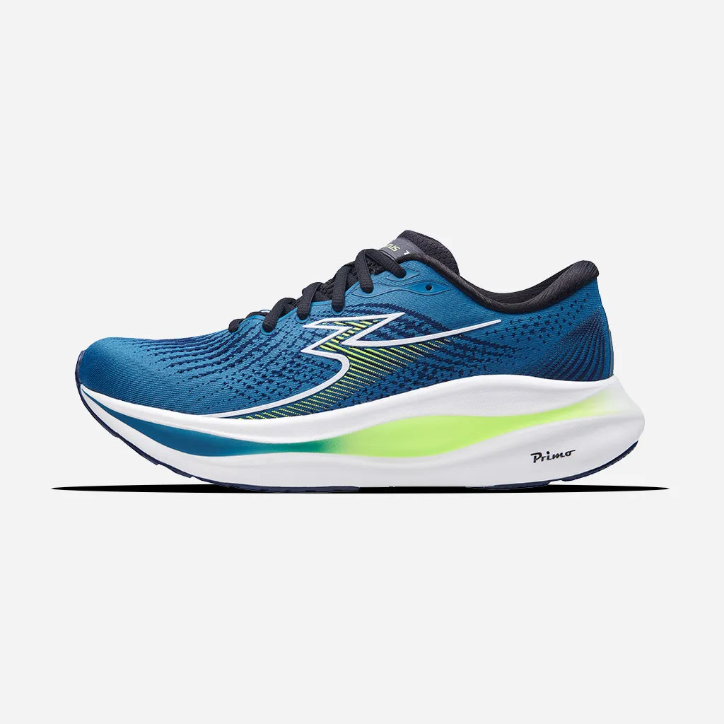 361-VENTUS: Deep Ocean/Bright Yellow PU midsole running shoes Striped
