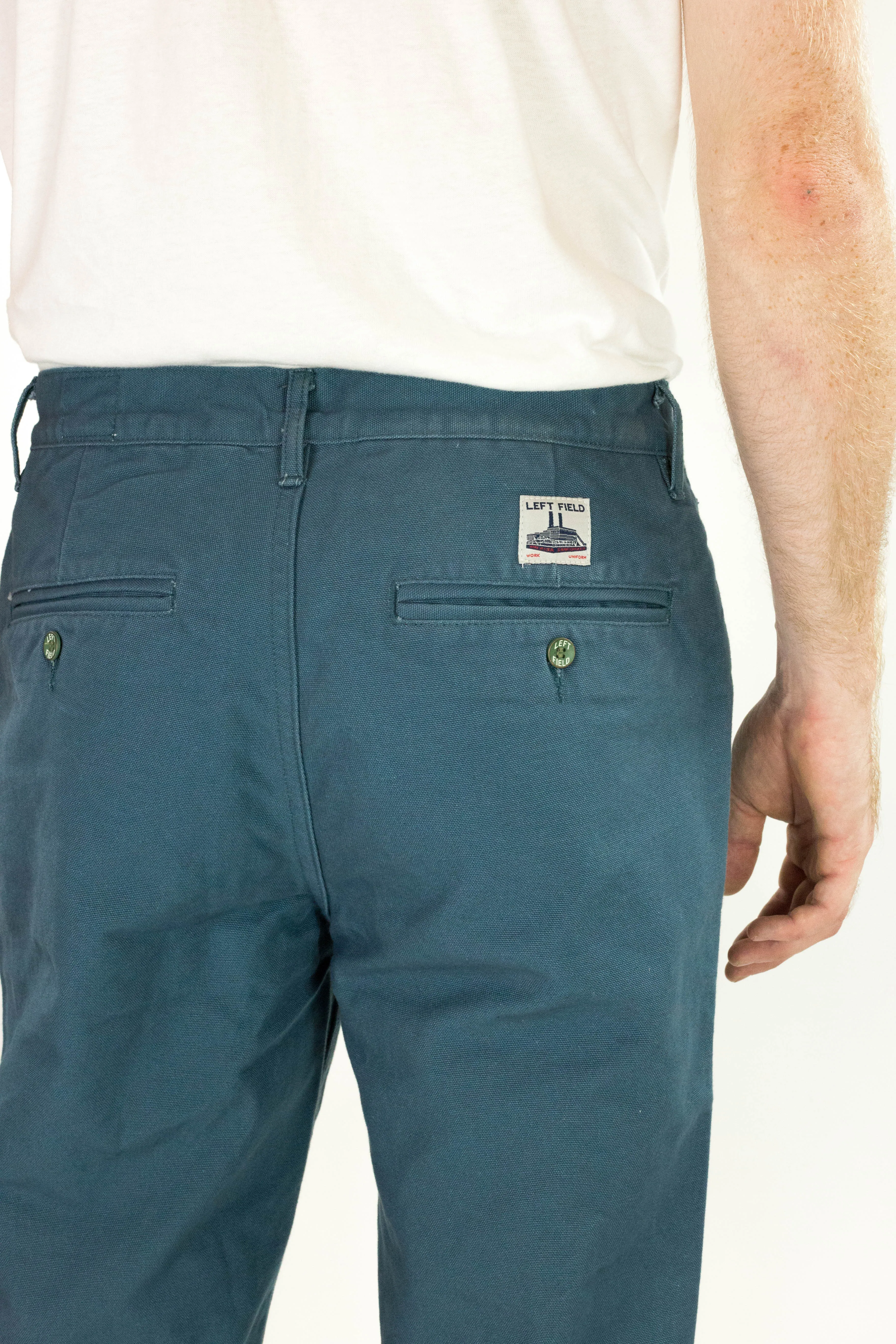 Practical Style Steel Blue Work Uniform Mt. Vernon Mills Duck Chino