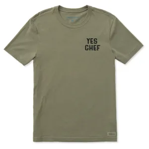 Comfortable Shape Men's Yes Chef Short Sleeve Crusher-LITE Slim Fit Tee