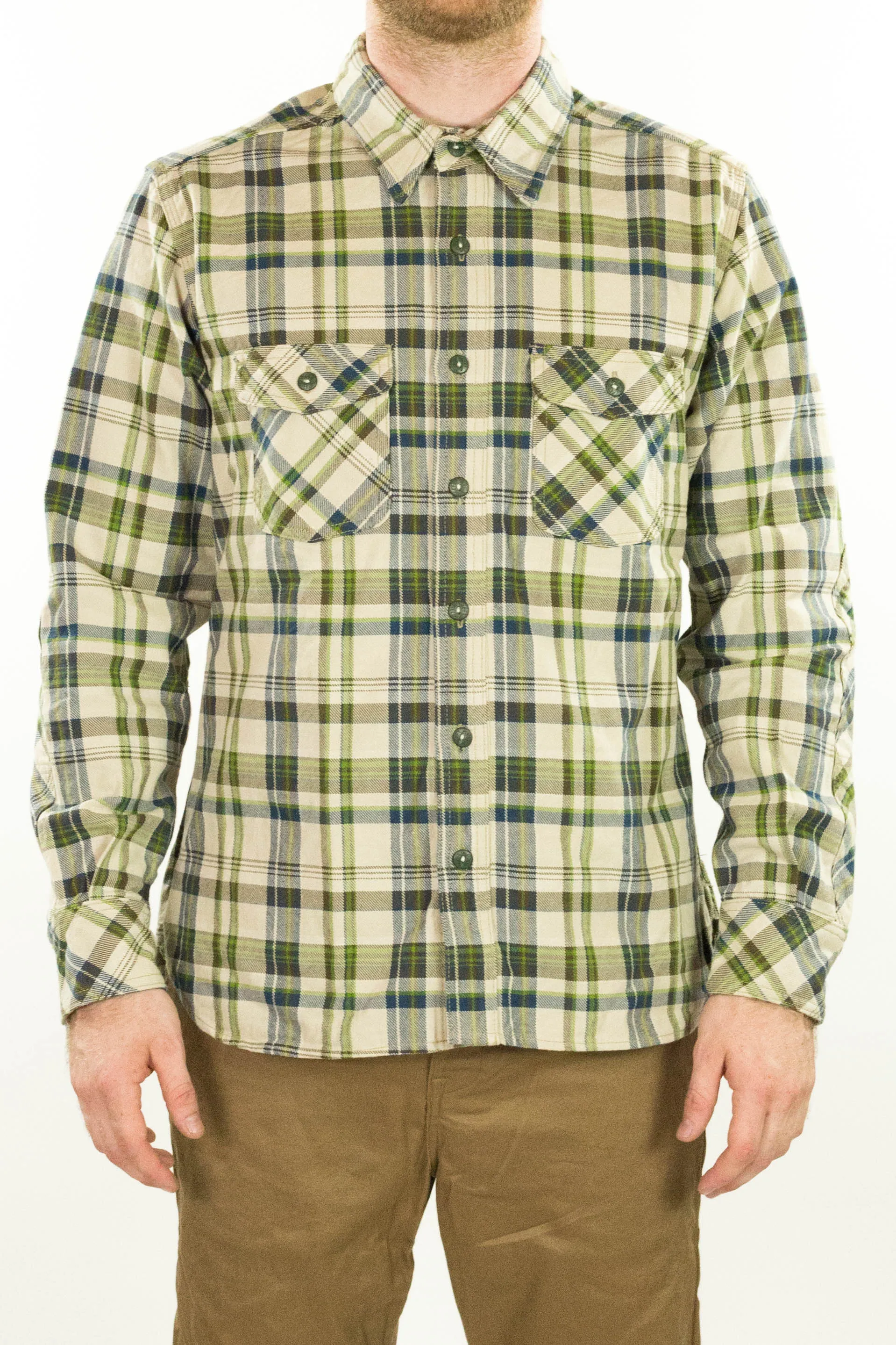 Soft and breathable Prairie Heavyweight Tartan Twill Work Shirt with LF Buttons