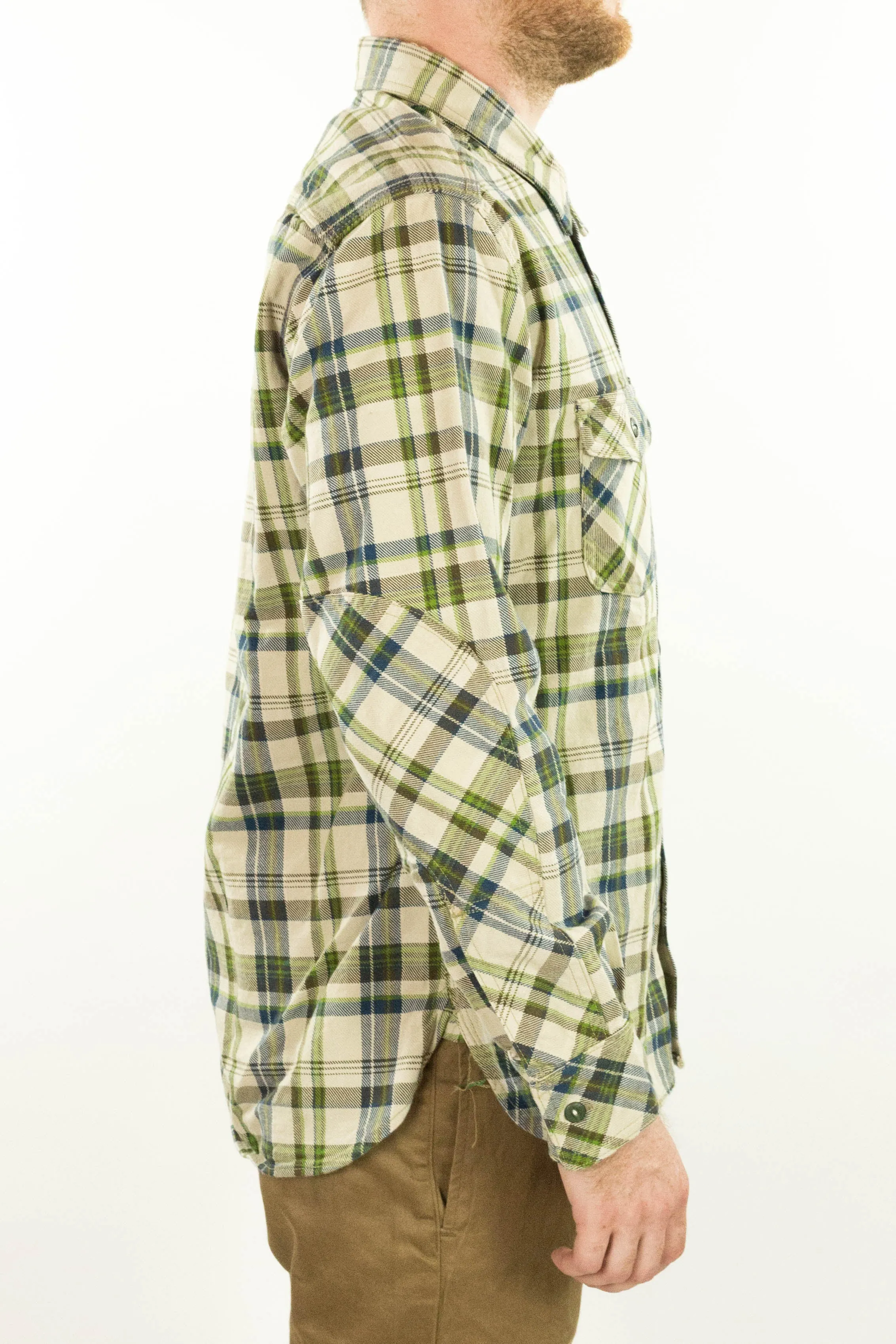 Skinny Fit Prairie Heavyweight Tartan Twill Work Shirt with LF Buttons