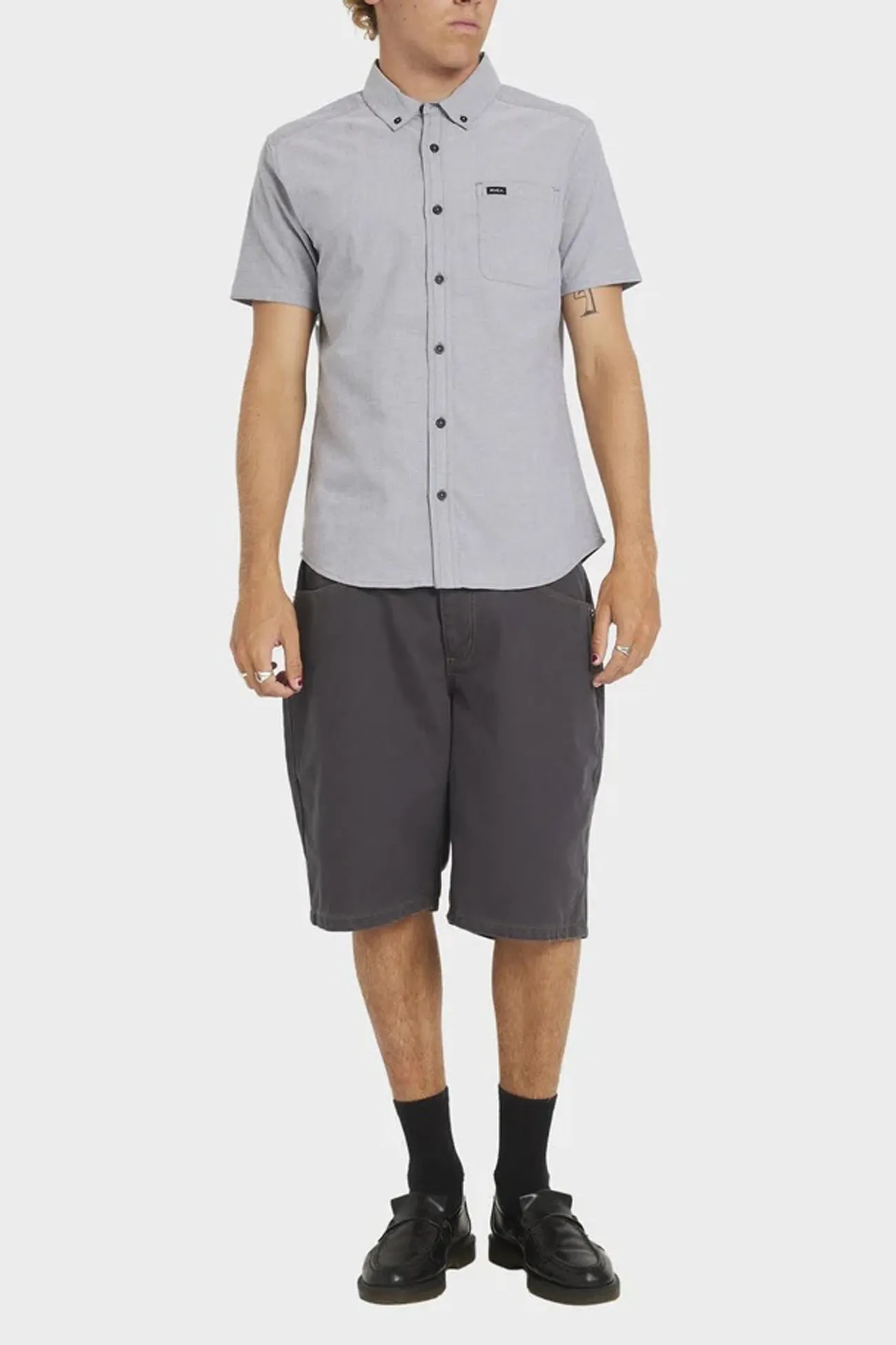 Thatll Do Stretch Short Sleeve Garage Blue Anti Shrinkage Treatment