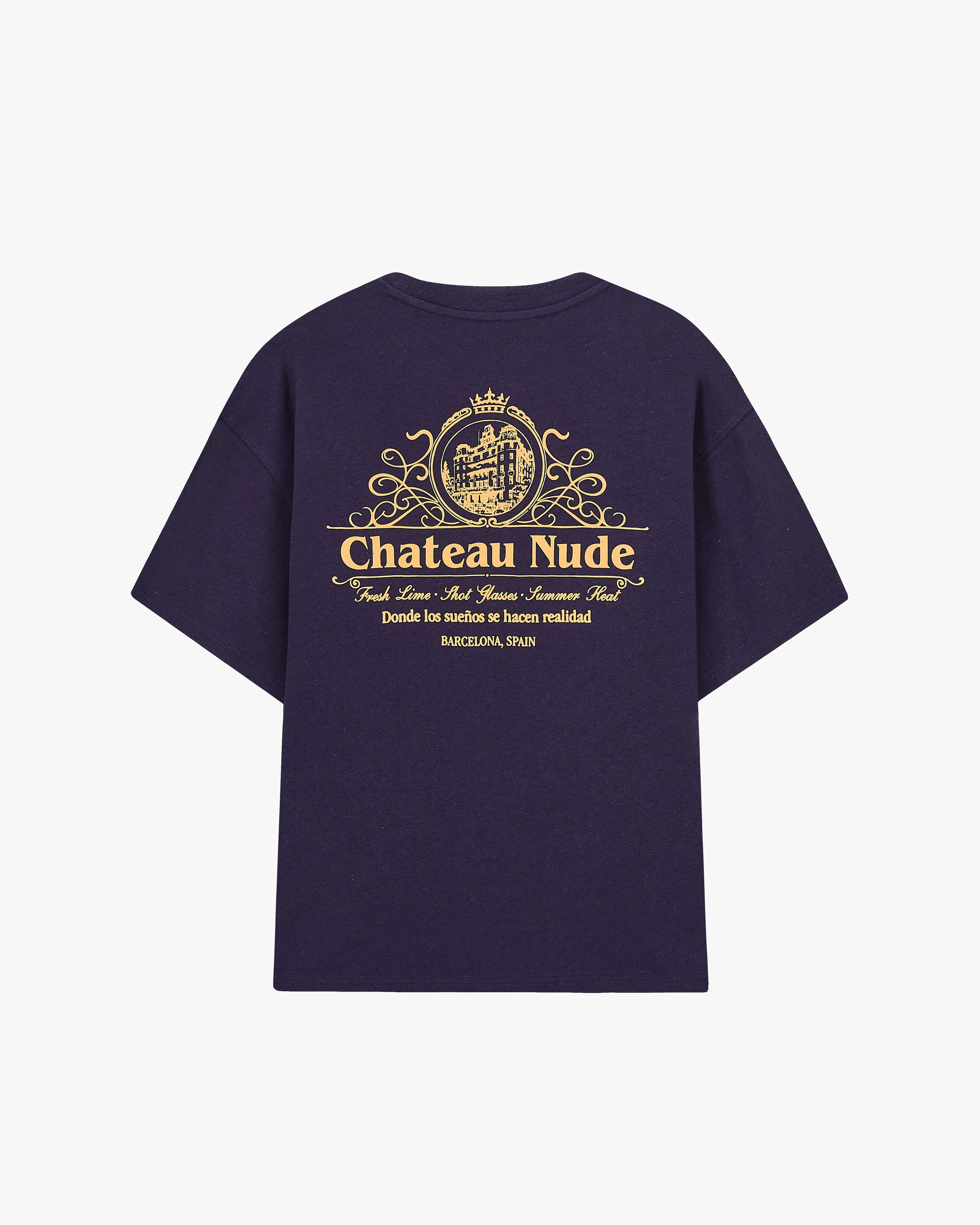 Chateau Tee Navy LowImpactDye Trendy Tops
