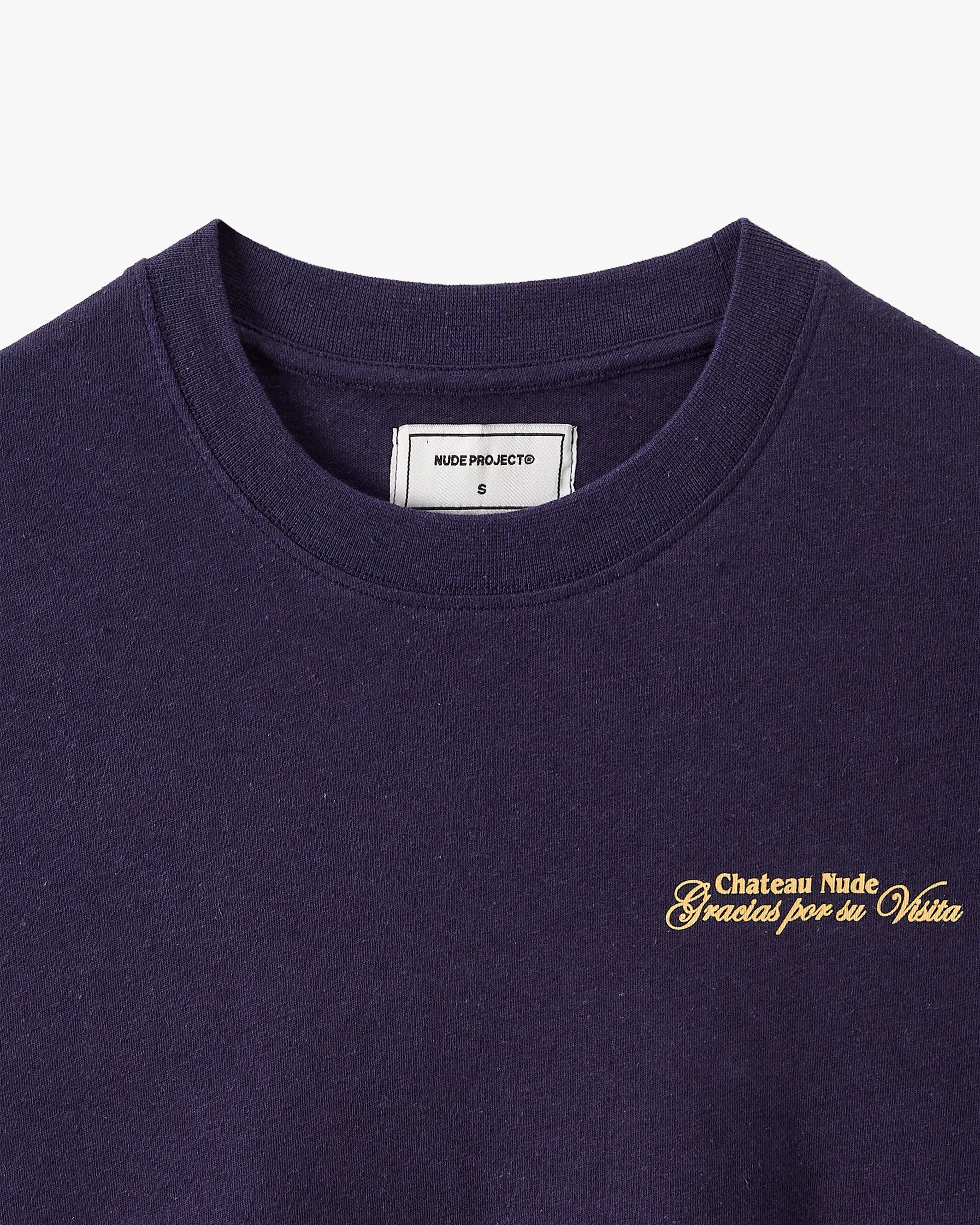 Chateau Tee Navy Double Stitched Seams