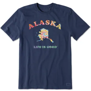 Outdoor Adventure Comfortable Touch Men's Tie Dye Alaska Short Sleeve Crusher Tee