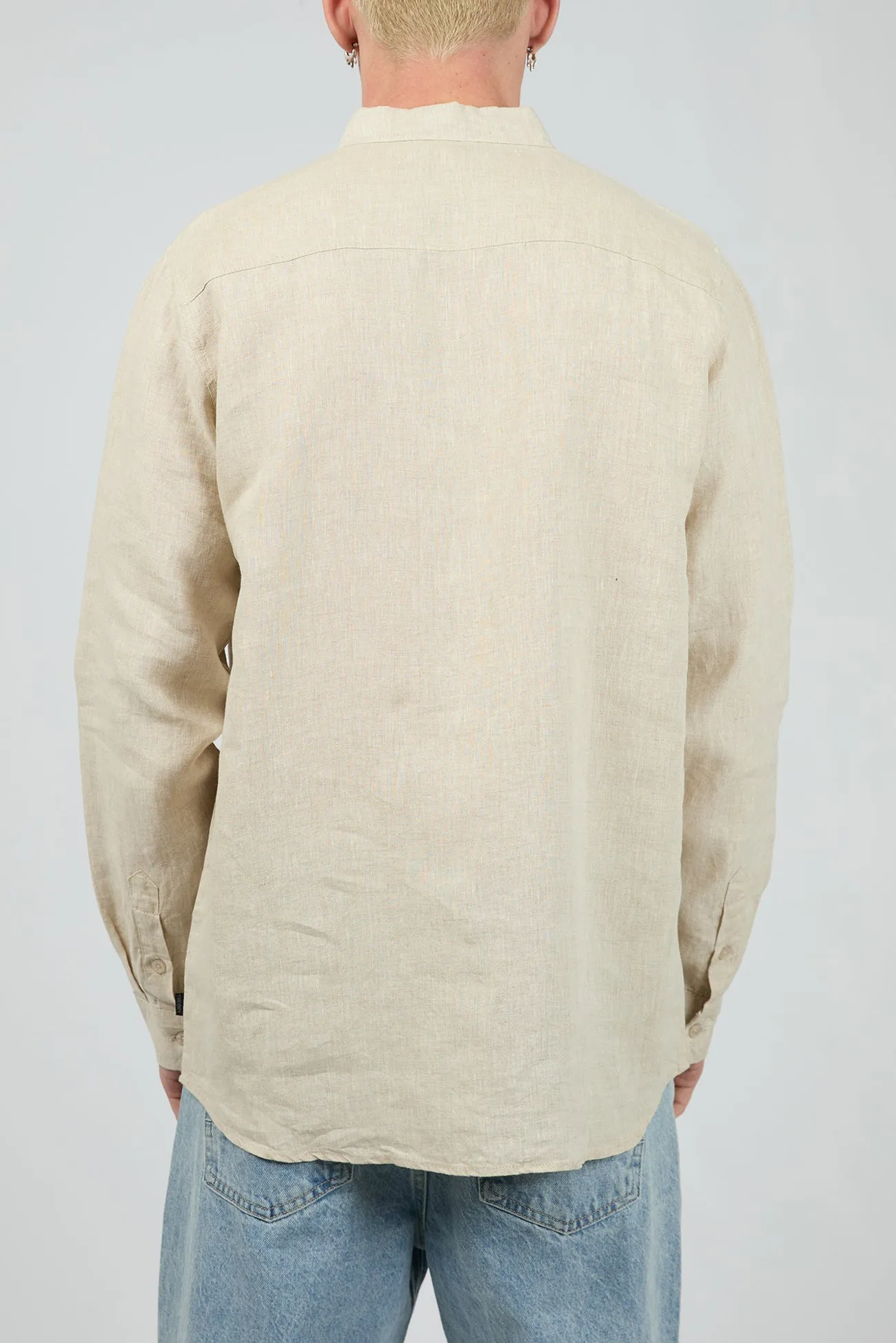 Linen Long Sleeve Shirt II Natural Fade Resistant Coating