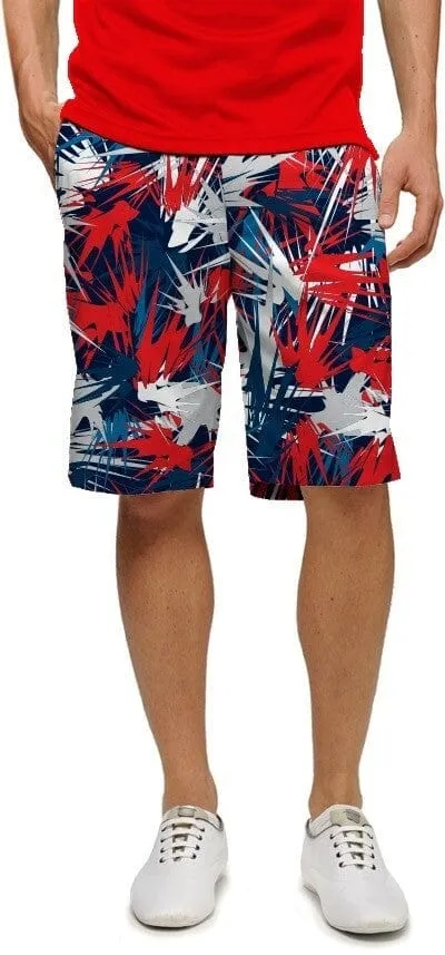 Loudmouth Golf: Men's StretchTech Shorts- Icicles ski wear hiking clothes