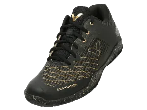 Mid Cut Victor VGHS CX Court Shoes [Black/Gold]