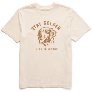 Men's Stay Golden Short Sleeve Crusher Tee Comfy and Versatile Sleek Stretch