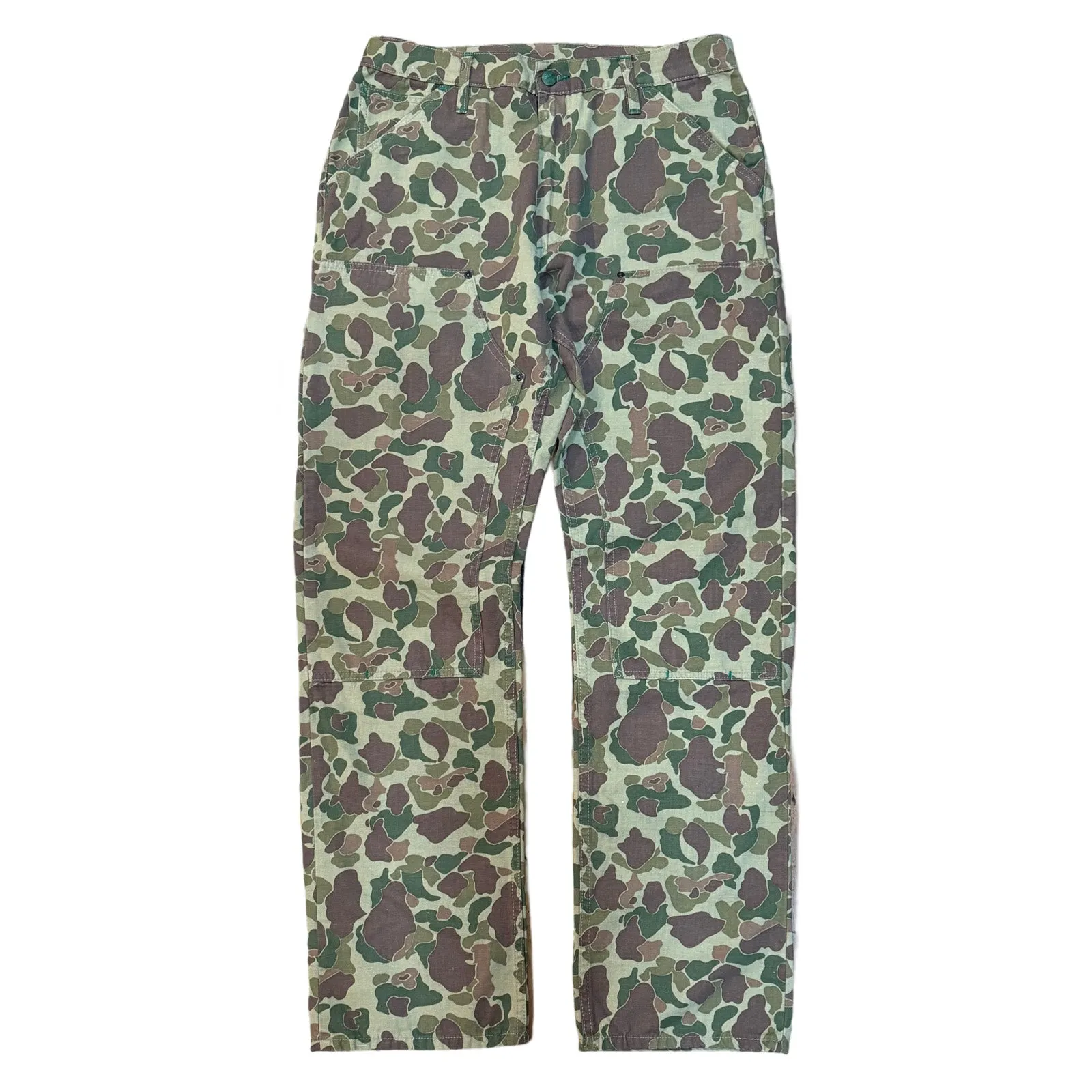 Camouflage "Frog Skin" Japanese Fabric Double Knee Work Pant - Size up for a looser fit Relaxed Lines