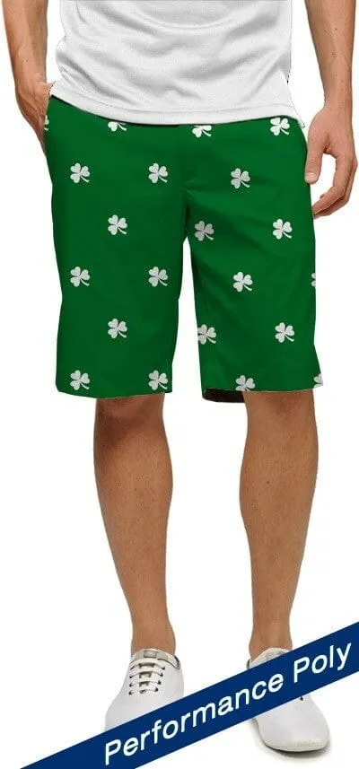 Casual Ease Loudmouth Golf: Men's StretchTech Shorts - Shamrocks