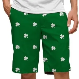 Simple Flex Seamless Comfort Loudmouth Golf: Men's StretchTech Shorts - Shamrocks