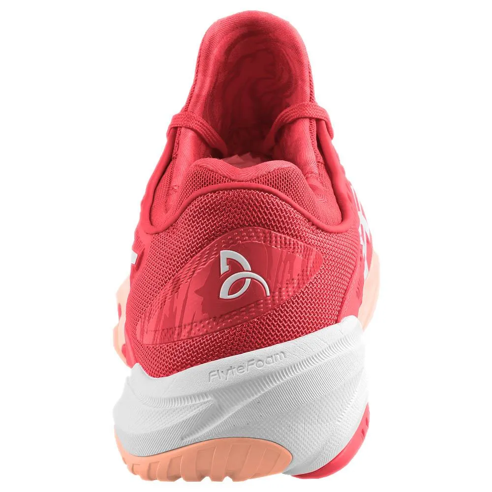 Abrasion resistant Cushioned Midsole Asics Men's Court FF 3 Novak - Fiery Red/White