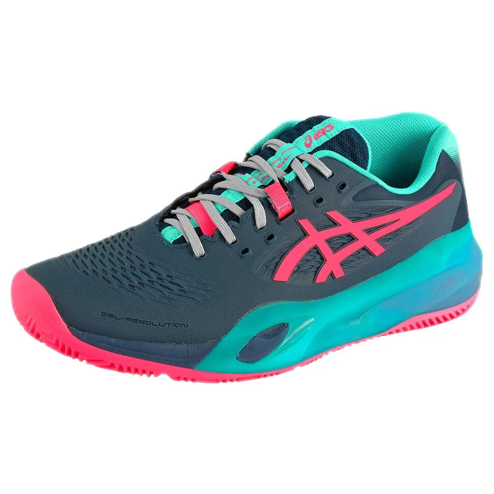 Asics Men's Gel-Resolution X - Padel - Mako Blue/Hot Pink Easy To Clean Flexible Design