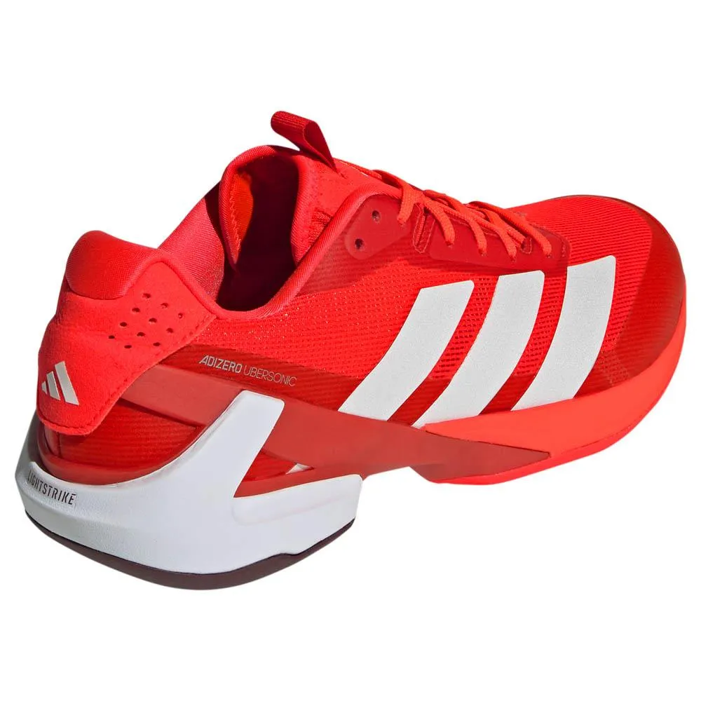 adidas Men's adizero Ubersonic 5 - Lucid Red/Aurora Ruby Breathable mesh