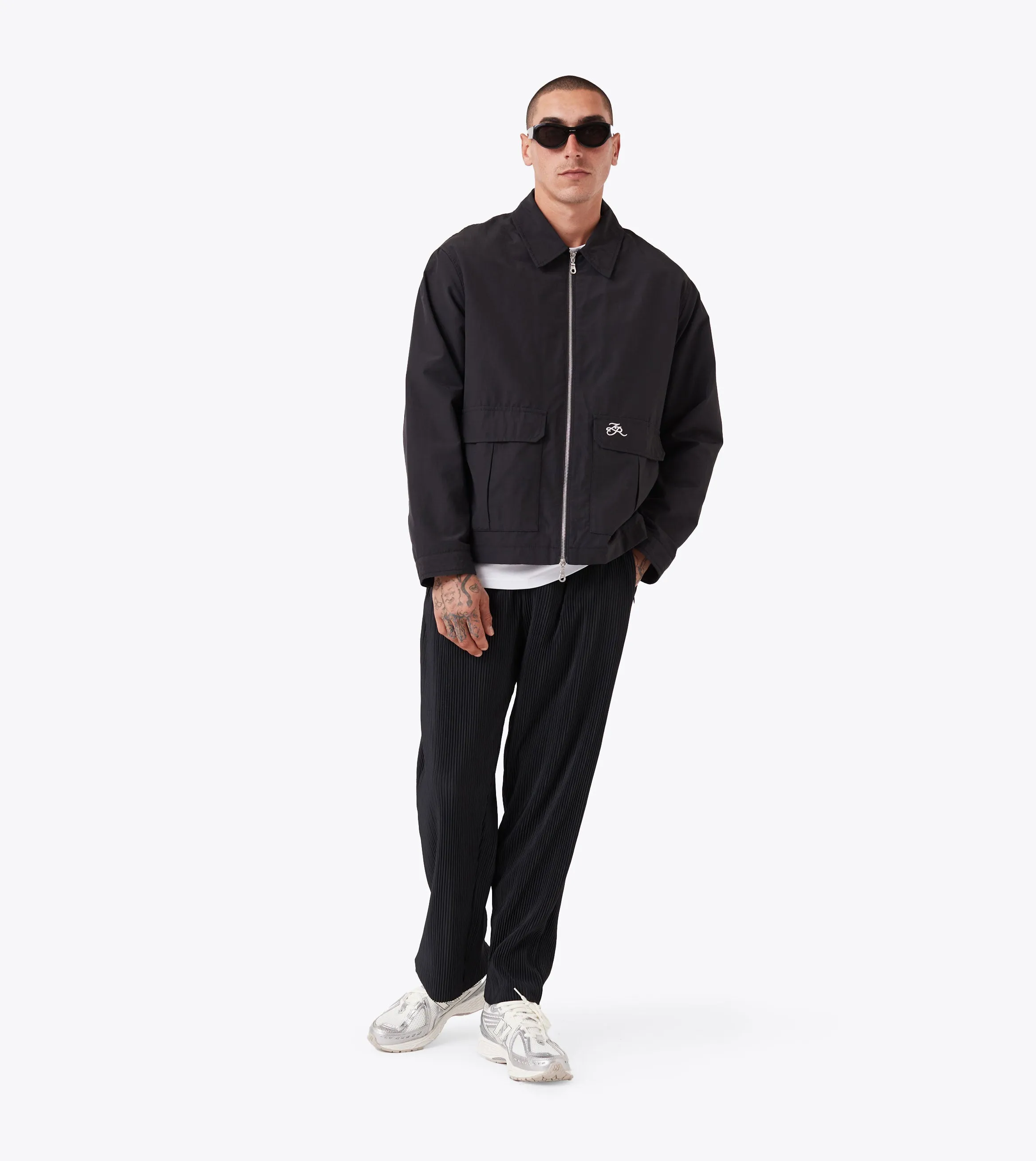 Pleated Pant Black Chic Comfort Temperature Regulating Fabric