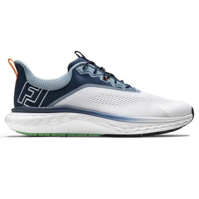 FootJoy Men's Quantum Golf Shoe- White/Navy/Green Drive Precision