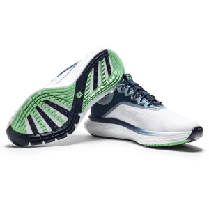 FootJoy Men's Quantum Golf Shoe- White/Navy/Green Support Tech